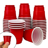 50 rote Schnapsbecher