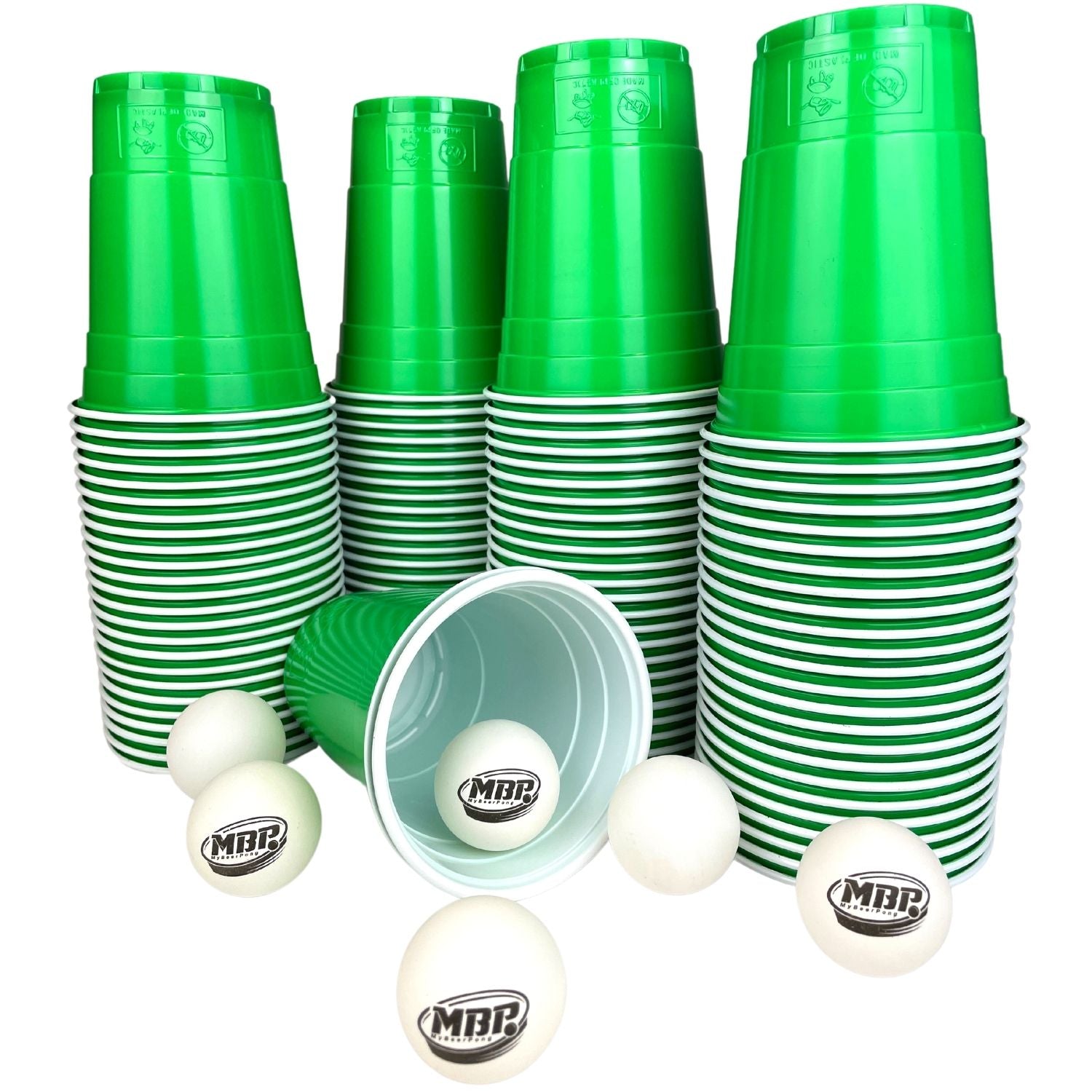 Bierpong Becher Set (100 Becher & 6 Bälle)