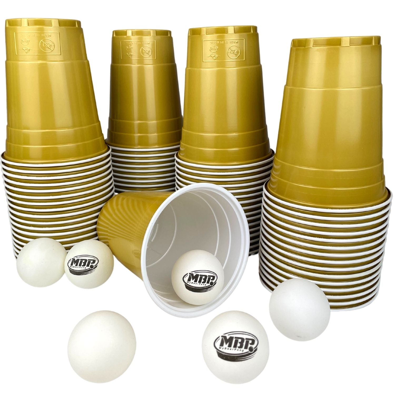 Bierpong Becher Set (100 Becher & 6 Bälle)