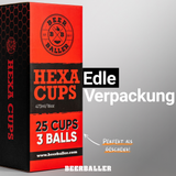 Hexa Beer Pong Becher Set Rot