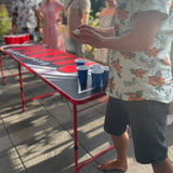 Beer Pong Tisch Set 'Turnier' inkl. 100 Bechern, 12 Bällen & Trinkspiel