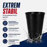 BOOZIE'S® Beer Pong Mehrwegbecher Set (22x inkl. 3 Bällen)