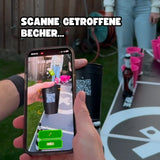 QR-Pong Mehrwegbecher Set (Grün/Schwarz)