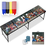 Beer Pong Tisch Set 'Abendmahl' inkl. 100 Bechern, 12 Bällen & Trinkspiel