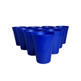 22x blaue glänzende Beerpong Mehrweg Becher