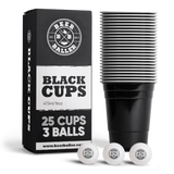 Beer Pong Becher Set Schwarz
