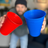 ♻️ 22 Beerpong Becher rot & blau (100% recyclebar)