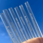 10x Glasstrohhalme mit verschiedenen Trinksprüchen