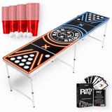 Beer Pong Tisch Set 'LED NEON' inkl. 50 Bechern, 6 Bällen & Trinkspiel