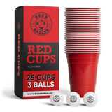 BeerBaller® Beer Pong Becher Set (25x inkl. 3 Bällen)
