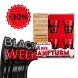 Der Saufturm - Jenga-Trinkspiel inkl. 4 Shot-Gläser