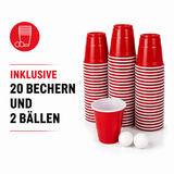 Mini Beer Pong Set (inkl. 20 Shot Bechern & 2 Bällen)