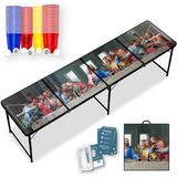 Beer Pong Tisch Set 'Abendmahl' inkl. 100 Bechern, 12 Bällen & Trinkspiel