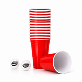 MYBEERPONG® Beer Pong Becher Set (25x inkl. 2 Bällen)