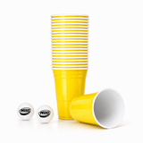 MYBEERPONG® Beer Pong Becher Set (25x inkl. 2 Bällen)
