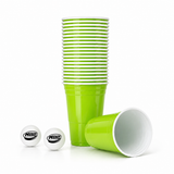 MYBEERPONG® Beer Pong Becher Set (25x inkl. 2 Bällen)