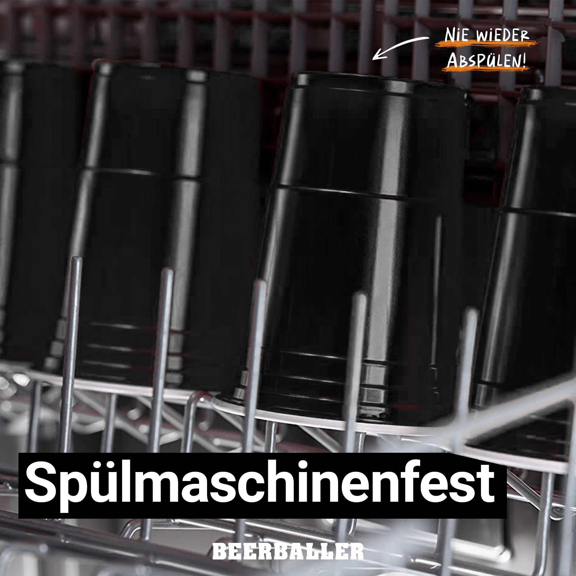 Beer Pong Becher Schwarz (800x + 96 Bälle) - BeerBaller