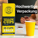 Beer Pong Becher Set Gelb - BeerBaller