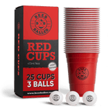 Beer Pong Becher Set Rot mit Logo - BeerBaller