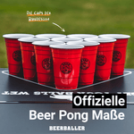 Beer Pong Becher Set Rot mit Logo - BeerBaller