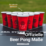 Beer Pong Becher Set Rot mit Logo - BeerBaller
