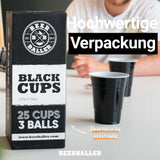 Beer Pong Becher Set Schwarz - BeerBaller
