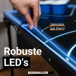 Beer Pong Tisch 'LED NEON' mit Löchern - BeerBaller