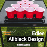 Beer Pong Tisch Set "Allblack" inkl. 50 Becher, 12 Bälle & Party Pong - BeerBaller