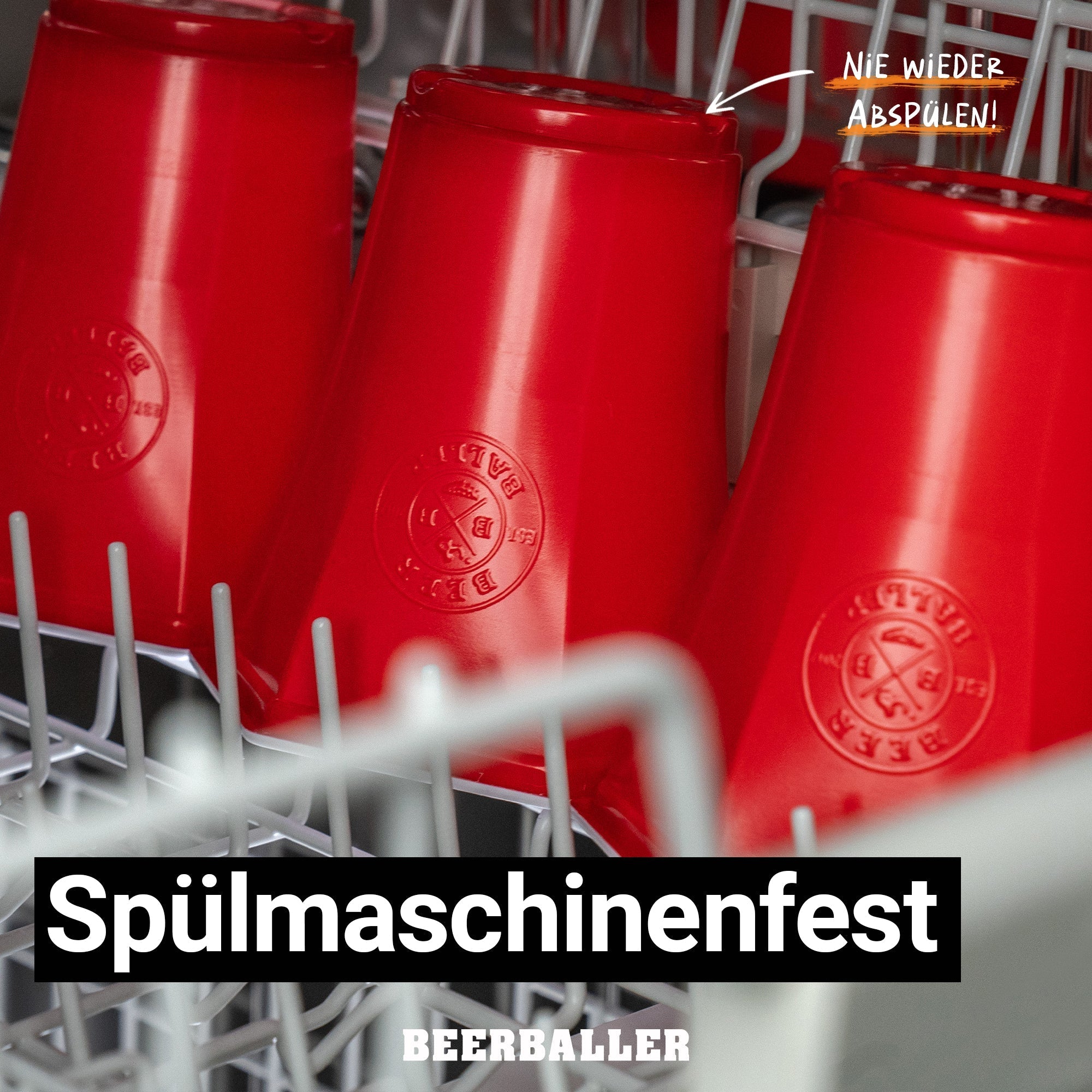 Hexa Beer Pong Becher Set Rot - BeerBaller