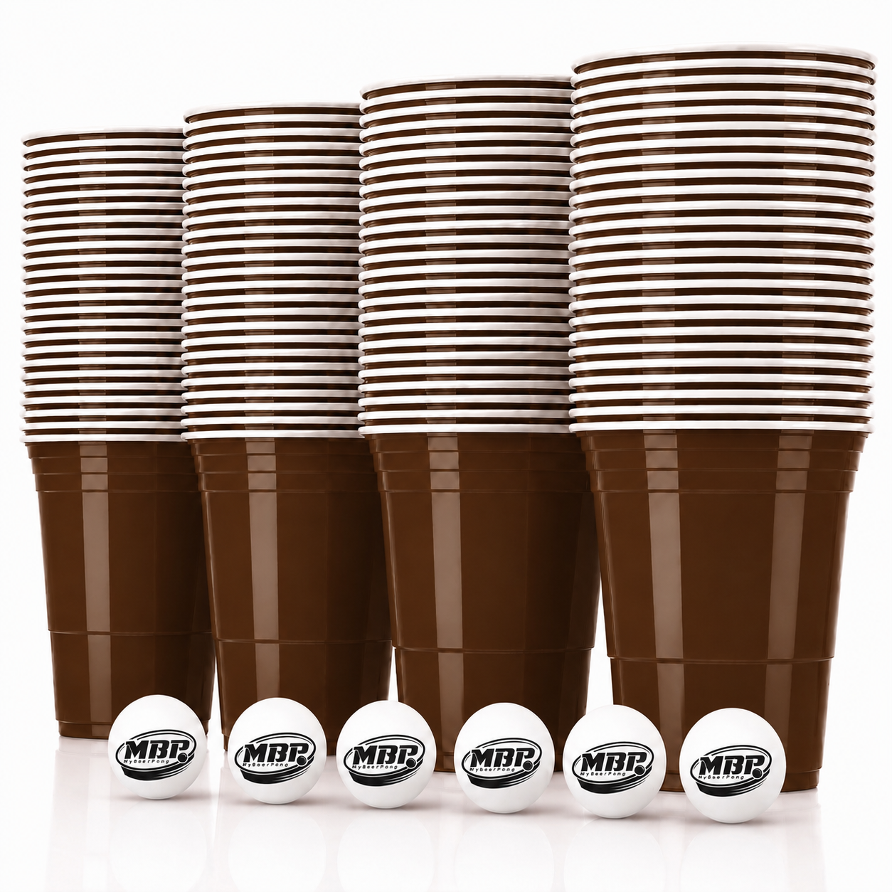MYBEERPONG® Beer Pong Becher Set (100x inkl. 6 Bällen)
