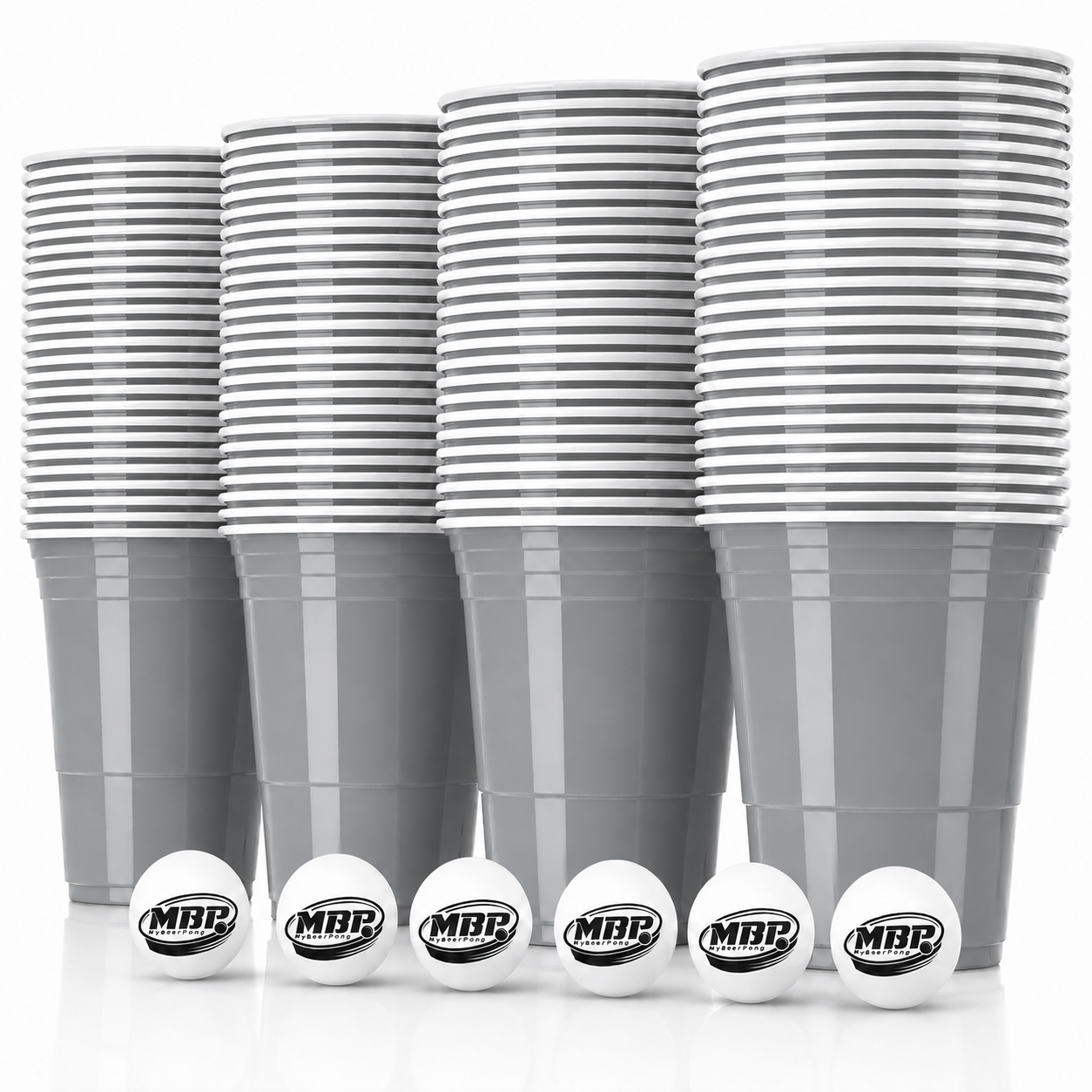 MYBEERPONG® Beer Pong Becher Set (100x inkl. 6 Bällen)