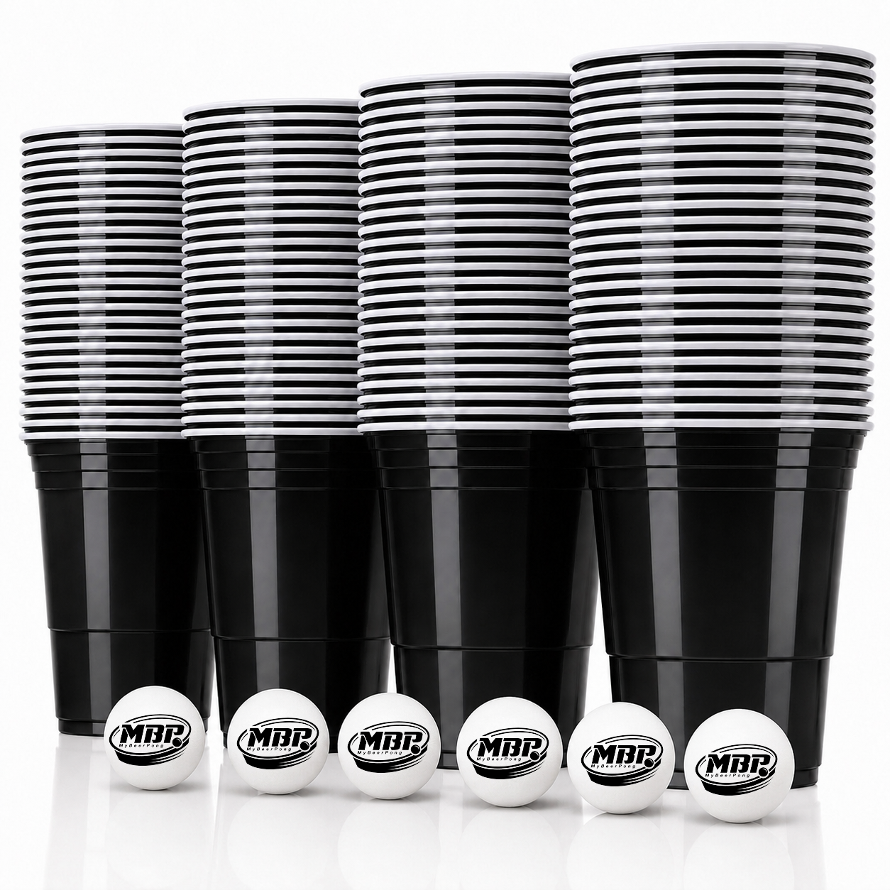 MYBEERPONG® Beer Pong Becher Set (100x inkl. 6 Bällen)