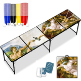 Beer Pong Tisch Set 'Schaffung' inkl. 100 Bechern, 12 Bällen & Trinkspiel