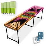 Beer Pong Tisch Set 'Space Lava' inkl. 100 Bechern, 12 Bällen & Trinkspiel