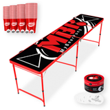 Beer Pong Tisch Set 'Turnier' inkl. 100 Bechern, 12 Bällen & Trinkspiel
