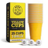 Beer Pong Becher Set Gelb
