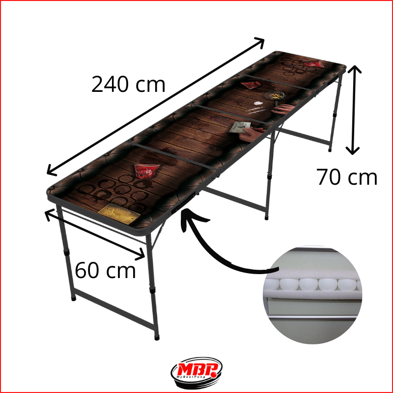 Bierpong Tisch Dirty Pub von Mybeerpong Abmessungen