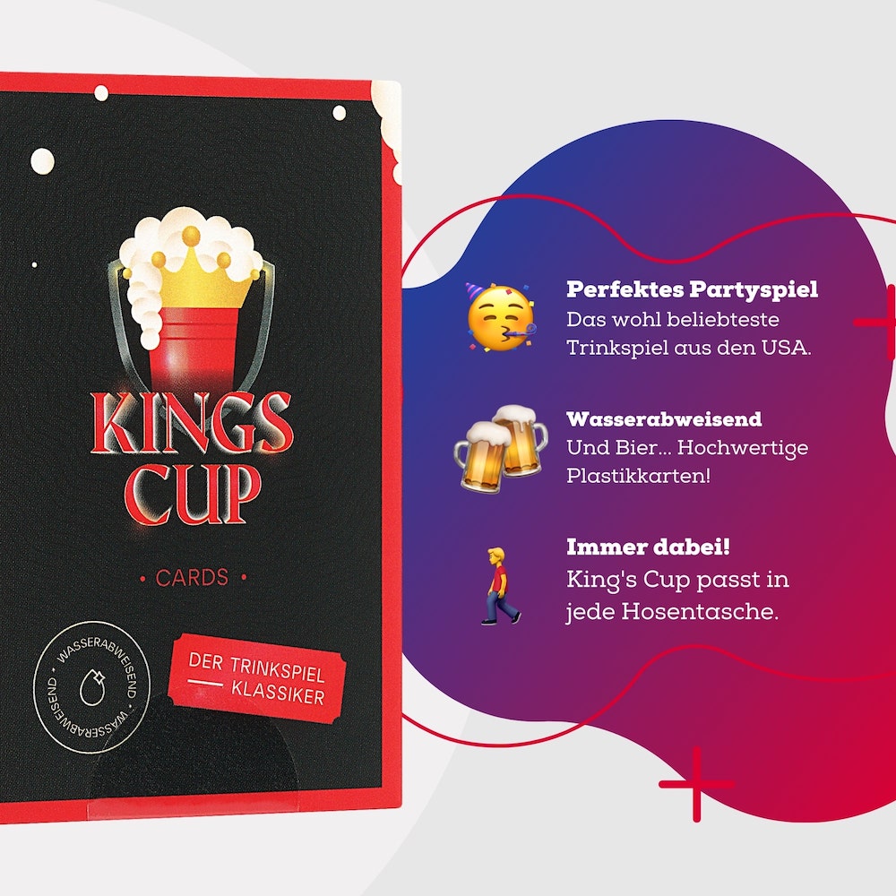 Kings Cup Trinkspiel - das feuchtfröhliche Kartenspiel –
